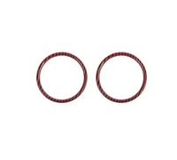LLYIXUAI Interior Decorative Accessories Car Interior Door Speaker Decoration Cover Accessories For Mustang 2015 2016 2017 2018 2019 2020 2021 2022 2023(Small red carbon)