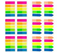 LLYJOYE 1500 Pcs Index Tabs, Translucent Sticky Notes Flags, Rectangle & Arrow Book Annotation Stickers, Page Markers Tabs, Reading Labels