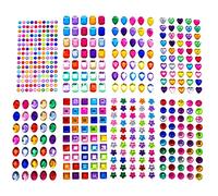 LLYJOYE Gem Stickers, Stick on Gems, Large Adhesive Jewels, Rhinestones for Craft, Multi-Color and Assorted Shape