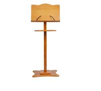 LLYLAFDC Bamboo Pulpits For Churches Portable Lectern Stand,and Small Open Storage Rack Pulpit Stand,Height Adjustable Lectern Desk,for Churches, Office, School,Conference, Meeting(Yellow,130cm/51in)