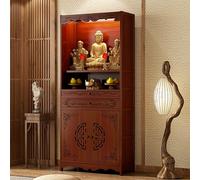 LLYLAFDC Buddha Altar Cabinet Bamboo Furniture, Altar Shelf For Buddha Statues Special Table Supplies Placement Counter Household Standing Cabinet(70cm)