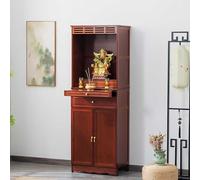 LLYLAFDC Buddha Altar Shrine Cabinet,Decorative Buddhist Altar Bamboo Buddha Shelf,Altar Table With Storage Day Of The Dead Altar Stand(Red,23.6 * 68in)