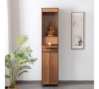 LLYLAFDC Buddha Altar Shrine Cabinet,Display Pedestal Bamboo Prayer Buddhist Niche Sturdy Natural Retro Design,Altar Table With Storage(Brown,15.7in*72.8in)