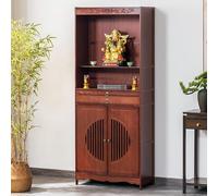 LLYLAFDC Buddha Statue Stand Shrine Altar Table, Bamboo Prayer Buddhist Niche Display Pedestal Offering Table,Meditation Table With Storage(52cm)