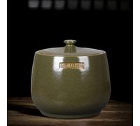 LLYLAFDC Large Ceramic Rice Storage Jar with Lid Kitchen Hermetic Grain Dispenser Multipurpose Storage Container for Rice Flour Sugar Cereal Coffee(23 * 26cm)