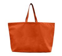 LLYLIU Large Canvas Tote Bag-Extra Big Shopping Beach Totes Bags Reusable Largest Grocery Plain Solid Bag 28"x8"x16", Orange, XL