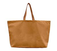 LLYLIU Large Canvas Tote Bag-Extra Big Shopping Beach Totes Bags Reusable Largest Grocery Plain Solid Bag 28"x8"x16", Brown, XL