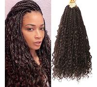 LLZBEAUTYHair 8 Packs Crochet Braids Hair Extensions Box Braids Extensions Hair Pre looped Crochet Hair Extension Goddess Box Braids Crochet Hair Extensions for Black Women (20 Inch (Pack of 8), 4)