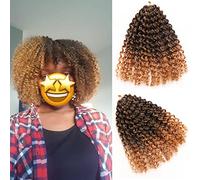 LLZBEAUTYHair 9Bundles Passion Twist Hair Marlybob Crochet Braids Hair Marly Twist Crochet Hair Short Crochet Hair Extensions for Black Women (8Inchs(9bundles ), #T-27), 6 count