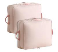 LLZJDDPLY 2 Pack Under Bed Storage, Foldable Underbed Storage Containers, Washable, Compressible, Ideal for Clothes, Quilt, Blanket(Pink,Large)