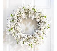 LLZLL 20 Inch White Winter Wreath