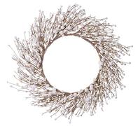 LLZLL White Berry Wreath,20 Inches Winter Wreaths for Front Door Winter Wreaths Christmas Wreath for Winter and Christmas Decor