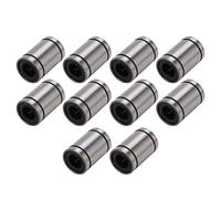 LM10UU Linear Bearings, Linear Motion Ball Bearings for 3D Printer CNC Machine, Alloy Steel Cylinder Bearings with Low Noise and, 10 Pcs LM10LUU Bearings Set for Engr