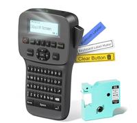 LM1600 Label Maker Machine with Tapes Waterproof, Rechargeable Label Maker Portable, Keyboard Label Maker with Backlit Screen, Bluetooth Labeler for School Office Organization