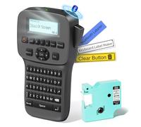 LM1600 Label Maker Machine with Tapes Waterproof, Rechargeable Label Maker Portable, Keyboard Label Maker with Backlit Screen, Bluetooth Labeler for School Office Organization