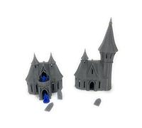 LM3D Houses 2 and 3 of the High Elves - Fantasy Scenery for Wargames and Miniatures 28mm