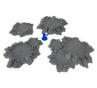 LM3D Set of 4 Craters for Wargames 28 mm, Sci-Fi Scenery, Fantasy, Futuristic
