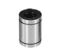Lm6uu / Lm8uu / Lm5uu Linear Bushings for CNC Machinery - Ground Bearing Steel Linear Bearings with Rubber Seals 5/6/8 Mm Id Silver (1 Pack)(LM8UU)