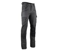 LMA WORKWEAR 1880 - Reinforced Work Trousers with Kneepad Pockets - 1261 ARGILE - Two-Tone, Multi-Pocket, Ultra-Resistant - Ideal for Construction, Industry, Craftsmanship, Size 32, inseam length 83cm