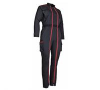 LMA Workwear 4114 COLLINE Women's Two-Tone Jumpsuit, Size 3XS, Grey/Black