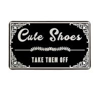 LMABBAQA Please Take Off Your Shoes Door Mat (Black 2)