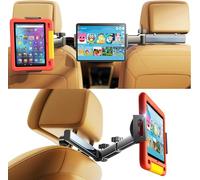 LMADFLY Car Headrest Tablet Holder Back Seat Adjustable 3 in 1 Extension Arm iPad Car Mount Travel Accessories for 4.7-11 inch Tablets, iPad Pro/Air/Mini, Samsung Galaxy