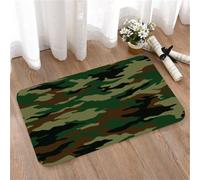 LMaFCaIGU Door Mats Indoor Outdoor,Absorbent,Non-Slip,Washable Rug,Camo Trendy Graphic Uniform Inspired By Camouflage Clothing Design Green,50 * 80CM