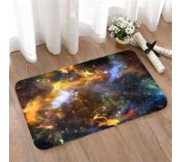 LMaFCaIGU Door Mats Indoor Outdoor,Absorbent,Non-Slip,Washable Rug,Colorful Cosmic Nebula Vibrant Starry Outer Space Background,40 * 60CM
