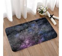 LMaFCaIGU Door Mats Indoor Outdoor,Absorbent,Non-Slip,Washable Rug,Dark Cosmic Sky With Countless Stars And Swirling Nebula Clouds,50 * 80CM