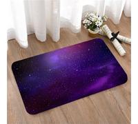 LMaFCaIGU Door Mats Indoor Outdoor,Absorbent,Non-Slip,Washable Rug,Dark Violet Cosmic Sky Countless Shining Stars And Soft Nebula,50 * 80CM