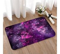 LMaFCaIGU Door Mats Indoor Outdoor,Absorbent,Non-Slip,Washable Rug,Deep Dark Gas Cloud Violet Nebula In Outer Space With Gala Smart Star Clusters,50 * 80CM