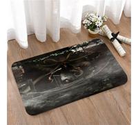 LMaFCaIGU Door Mats Indoor Outdoor,Absorbent,Non-Slip,Washable Rug,Devil And Monster In Haunted House 3D Illustration,40 * 60CM