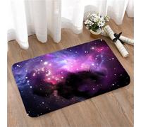LMaFCaIGU Door Mats Indoor Outdoor,Absorbent,Non-Slip,Washable Rug,Dreamy Deep Space Swirling Nebula With Shining Stars,50 * 80CM
