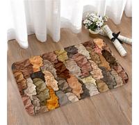 LMaFCaIGU Door Mats Indoor Outdoor,Absorbent,Non-Slip,Washable Rug,Equality Diversity Human Heads Overlapping Paper-Cut Silhouette Wall Hanging Decor,40 * 60CM