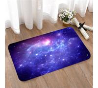 LMaFCaIGU Door Mats Indoor Outdoor,Absorbent,Non-Slip,Washable Rug,Fantasy Outer-Space Scene Sparkling Star Cluster And Pink-Blue Nebula,50 * 80CM