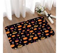 LMaFCaIGU Door Mats Indoor Outdoor,Absorbent,Non-Slip,Washable Rug,Halloween Is A Merry Holiday Of Evil Spirits Many Treats Give This Day,40 * 60CM