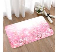 LMaFCaIGU Door Mats Indoor Outdoor,Absorbent,Non-Slip,Washable Rug,Light Pink Japanese Cherry Blossom Sakura Tree With A Romantic Influence Of Asian Nature,40 * 60CM