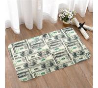 LMaFCaIGU Door Mats Indoor Outdoor,Absorbent,Non-Slip,Washable Rug,Money Background Dollar Banknotes A Pile Of One Hundred Us Dollar Banknotes Image,40 * 60CM