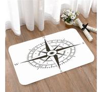 LMaFCaIGU Door Mats Indoor Outdoor,Absorbent,Non-Slip,Washable Rug,Simple Vintage Wind Rose Compass With North South East West Labels,40 * 60CM