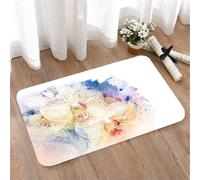 LMaFCaIGU Door Mats Indoor Outdoor,Absorbent,Non-Slip,Washable Rug,Watercolor Painting Illustration Of Blossom Orchid Artistic Floral Abstract Background,40 * 60CM