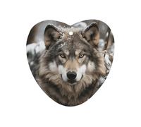 Lmage of Wolf in The Snow Car Air Freshener Hanging, Long Lasting Scented Car Aromatherapy Tablets, Love form Fragrance Scented Cards for Vehicles, Bedroom, Wardrobe Black-style