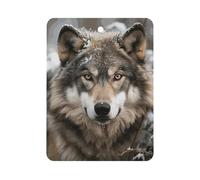 Lmage of Wolf in The Snow Car Air Freshener Hanging, Long Lasting Scented Car Aromatherapy Tablets, Square Fragrance Scented Cards for Vehicles, Bedroom, Wardrobe White-style