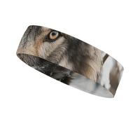 Lmage of Wolf in The Snow Headband for Women Men Non Slip Head Band Elastic Sport Head Bands for Running Hiking for Athletic Yoga Running Gym