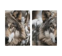 Lmage of Wolf in The Snow Passport Holder with Card And Ticket Slot, PU Leather Passport Case Easy Access, Travel Essentials Document Organizer Waterproof Travel Wallet for Men Women