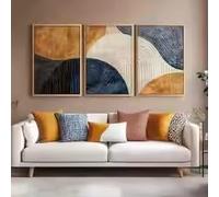 LMAIWANG 3pcs Minimalist canvas painting Triptych Art Set Nature Wall Decor Modern Artpiece Canvas Poster Abstract Canvas Art(20x30cmx3/Frameless)