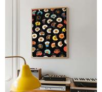 LMAIWANG Classics Music Vintage Cassette Tape and Vinyl Poster Modern Music Prints Wall Art Canvas Painting Room Decor 40x60cm Frameless