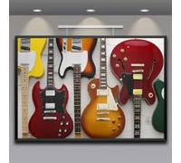 LMAIWANG Colorful Electric Guitar Canvas Art Print for Music Studio Living Room Decor Perfect Wall for Guitarists(30x45cm/Frameless)