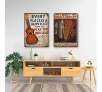 LMAIWANG I don't need therapy I just need to play the accordion poster, accordion poster, fun ukulele, player, music teacher Posters 60x90cmx2 frame