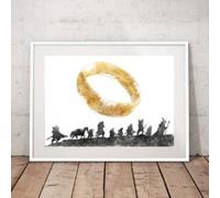 LMAIWANG Interesting Posters Literature Canvas Art Print and Poster, Fellowship Of The Ring Elvish Circle Canvas Printing Wall Picture(80x120cm/Frameless)