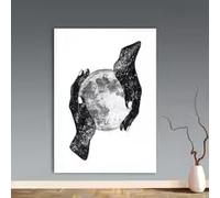 LMAIWANG Magic Poster Nordic Witch Canvas Painting Wall Art Picture Abstract Kitchen Printing Modern Home Decor(70x100cm/Frame)